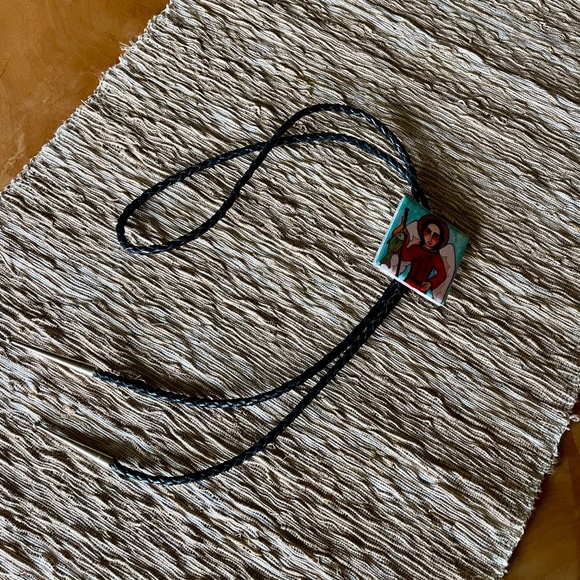 Handmade Unique Wearable Art Bolo Tie - Picture 3 of 7